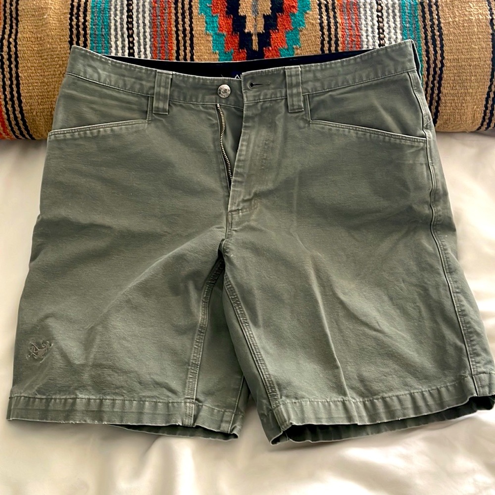 Arc’teryx canvas shorts.